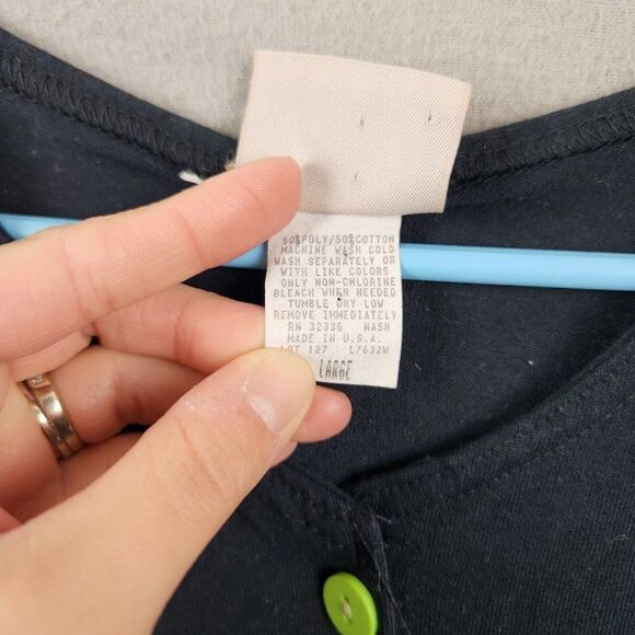 Vtg Huntington Ridge Women's Blouse Top Button Down Shirt Large - Picture 6 of 7